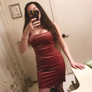 Forever 21 velvet type material dress